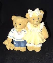 Cherished Teddies BROTHER and SISTER with Teddy Bernard and Bernice  Figurine