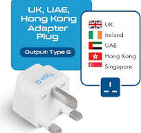 Amazon.com: Ceptics UK, Hong Kong, Ireland, UAE Travel Plug Adapter (Type  G) - 3 Pack [Grounded & Universal] (GP-7-3PK), White, Standard : Electronics