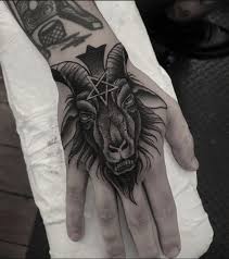 Baphomet Hand Tattoo Done By Jayden Seventh Circle Tattoo Brisbane Aus Hand Tattoos Circle Tattoo Tattoos