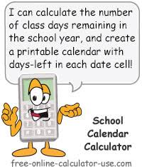 School Calendar Calculator To Calculate Class Days Remaining