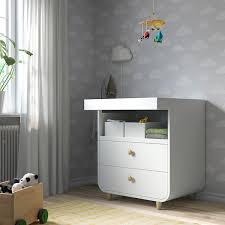 Ikea 'gulliver' baby changing table with shelves: Myllra Changing Table With Drawers White Ikea