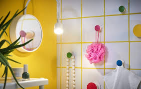 You can choose the narrow shelf with lots of smart and flexible storage ideas, vivid and bubbly colours and dedicated space for both you and your partner. Two People One Small Bathroom Ikea