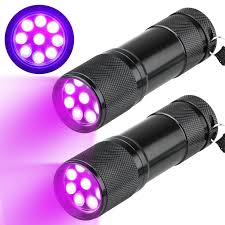2 Pack Uv Flashlight Black Light 12 Led 395 Nm Ultraviolet Blacklight Detector For Dog Urine Pet Stains Detector Bed Bug Hotel Room Inspection Hunting Scorpions And Minerals Walmart Com Walmart Com