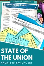 State Of The Union Activity Kit In 2020 State Of The Union Civics Lessons Activity Kits
