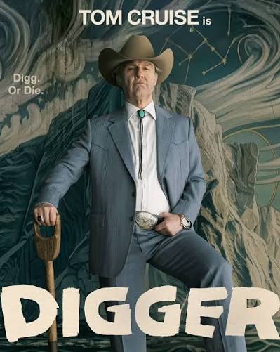New poster for Alejandro G. Iñárritu's 'DIGGER' has been released. Starring  Tom Cruise, Sandra Hüller, Emma DʼArcy, Riz Ahmed, Sophie Wilde, Jesse  Plemons, and John Goodman. In theaters October 2. #TomCruise #SandraHüller #