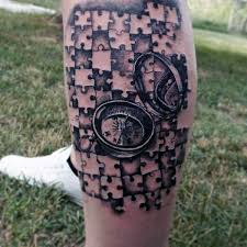 The puzzle piece tattoos are representative of autism. Pin On Autism Tattoo