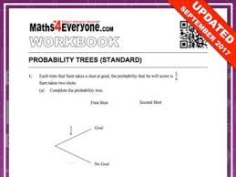 Probability Trees Workbook With Solutions Gcse Maths Revision Workbook Gcse Math