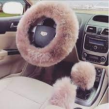Ok I Didn T Think I D Like Something Like This For My Car But Clearly I Do Seeing I M Pinning It Lol I Actuall Girly Car Fuzzy Steering Wheel Cover Car Wheels