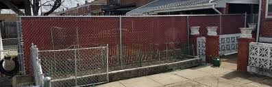 The dog pen is fenced with chain, hence chain will be fence at the edge of square and at the perimeter. Chain Link Fence Installation Reliable Fence Co Inc