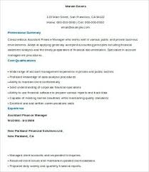 Assistant Finance Manager Resume Template Sample Finance Manager Resume Examples Want To Know More About Making Exce Manager Resume Finance Resume Template