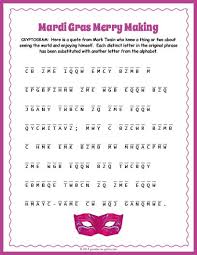 Free Printable Mardi Gras Cryptogram Mardi Gras Activities Mardi Gras Mardi