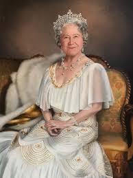 She was the last empress of india from 1936 until india gained independence from britain in 1947. Mara Mcgregor Queen Elizabeth The Queen Mother Very Large Original Oil Painting Royal Queen Queen Mother Queen Elizabeth