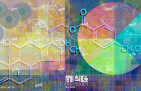 Pie Chart And Chemical Symbols Stock Photo Picture And