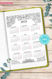 Aug 29, 2020 · free printable coloring calendar 2021 looking for more fun, creative ways you can begin homeschooling for free ? 2021 Yearly Calendar Printable Mandala Press Print Party