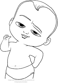 The story is about tim. Boss Baby Coloring Page