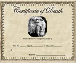 General instructions o • ap • • use this application if you are the spouse, parent, child or sibling of the deceased. Free Printable Blank Certificate Of Death