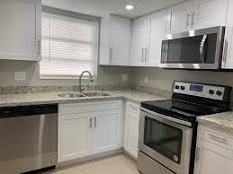 small kitchen remodel with white shaker
