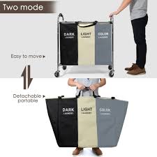 Produkte für gewerbe und wissenschaft. 240l 3 Bag Laundry Hamper Basket Sorter Cart 16 X 30 X 35 Inch Heavy Duty Rolling Wheels With Break For Dirty Clothes Storage B Laundry Sorters Aliexpress