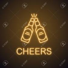 Display it at your wedding in front of a boxwood panel or backdrop wall, whether indoors or outside. Toasting Beer Bottles Neon Light Icon Pub Glowing Sign Cheers Royalty Free Cliparts Vectors And Stock Illustration Image 95010354