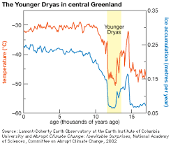 The younger dryas event is what caused a large megafaunal extinction, seeing the end of woolly mammoths, species of bison, american horses and camels, and giant sloths. Younger Dryas Definition Causes Termination Britannica