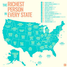 A Map Showing Who The Richest Person In Each State Is States Person States In America