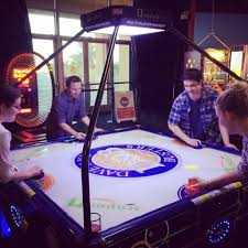 Dave And Busters 4 Way Air Hockey Who Says Work Can T Be Fun Dave Busters Air Hockey Busters
