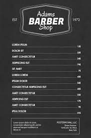 Chalk Barber Shop Price List Template Price List Template Hairdresser Price List Price List