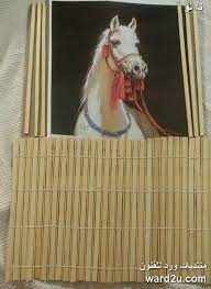 ديكوباج مجسم حصان في اسطبل horses animals goats