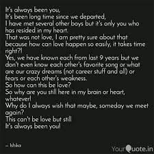 It S Always Been You It Quotes Writings By Ishika Jain Yourquote