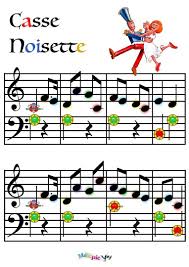 Casse Noisette Bricolage De Noel Conte Musical Partition Melopie Casse Noisette Jeux De Musique Partition Piano