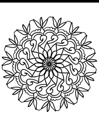 Disegno Di Mandala Con Fiori Semplici Da Colorare Disegni Da