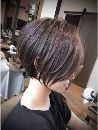 ハイライト 丸みショートボブ l077684632 バンプ 銀座 bump のヘアカタログ ホットペッパービューティー 面長 ヘア ヘアカット ヘアスタイリング