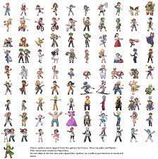 Pokemon Diamond Pearl Trainer Front Poses Pokemon Diamond Pokemon Pearl Pokemon Sprites