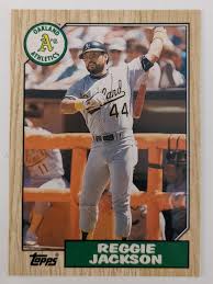 Rank the cards in this set. Lot Reggie Jackson Baseball Trading Card Topps 52t 1987