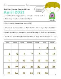 The expected date of ramadan 2021 will be on wednesday, 14 april 2021. Day And Date 2nd Grade Calendar Worksheets Education Com