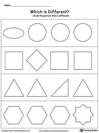 Identify Which Shape Is Different Shapes Worksheet Kindergarten Shapes Worksheets Kindergarten Worksheets
