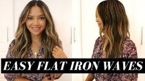 3 different ways to curl long hair. Easy Flat Iron Waves Soft Effortless Curls Youtube