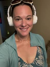 running in the rain in a dress