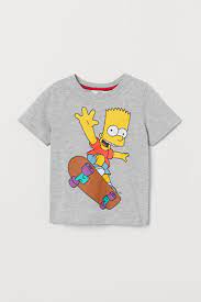 Whatever you're shopping for, we've got it. T Shirt Mit Druck Graumeliert Bart Simpson Kids H M De