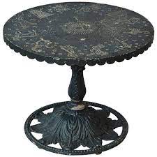 Rare Molla Dark Green Cast Aluminium Zodiac Garden Side Table Garden Side Table Side Table Dark Green