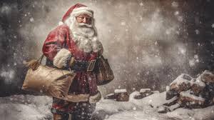 ancien Noël carte avec Père Noël claus. illustration ai génératif 23802435 Photo de stock chez Vecteezy