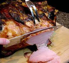 How To Make And Carve The Juiciest Bone In Whole Holiday Ham Pork Dishes Recipes Pork Recipes