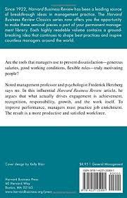 How do you motivate employees ? One More Time How Do You Motivate Employees Harvard Business Review Classics Herzberg Frederick Amazon De Bucher
