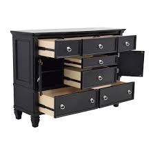 Black tall dresser with mirror. 39 Off Ashley Furniture Ashley Furniture Greensburg Black Tall Dresser Storage