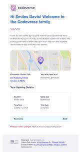 Codeverse Sent This Email With The Subject Line Your Trial Booking Confirmation Read About This Email And Fin Best Email Email Layout Email Marketing Design