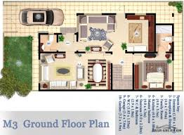 مخطط فيلا 10 20 متر 200 متر مربع 4 غرف نوم نيو أزادي Residential Architecture Ground Floor Plan House Styles