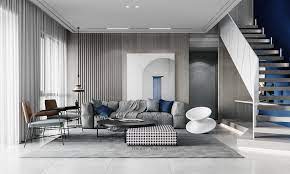 灰中带蓝 空间 室内设计 大师一号壹哥 原创作品 站酷 zcool parisian living room living room remodel living dining room