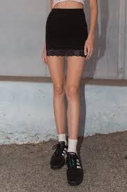 Black And White Brandy Melville Skirt Phoebe Lace Skirt Black Lace Skirt Fashion Inspo Outfits Preppy Outfits