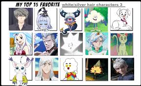These are characters with snowy white hair. My Top 15 Favorite White Haired By Purplelion12 On Deviantart
