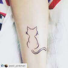 Small Tattoo Idea Cat Tattoo Simple Cat Tattoo Designs Cute Cat Tattoo
